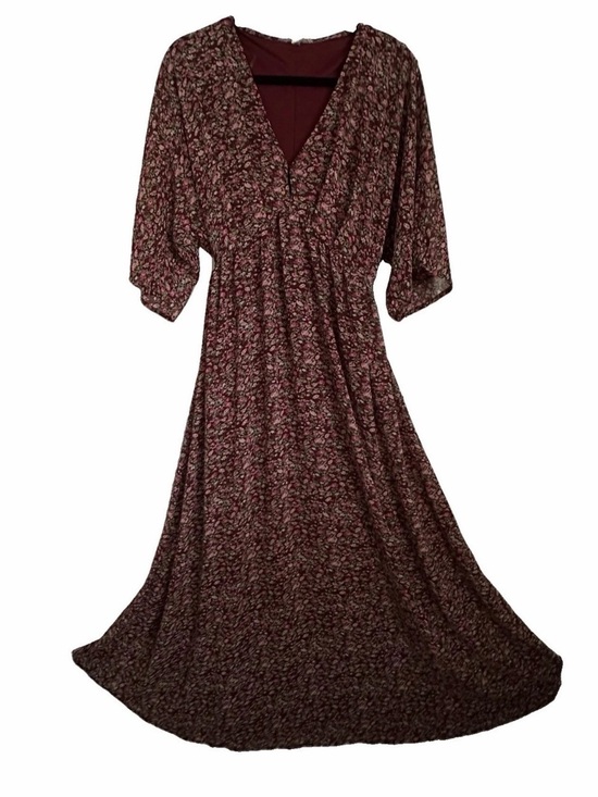 entro Dresses & Skirts - Entro Dress Womens S Floral Babydoll Maxi Boho V Neck Lined Short Sleeve Fairy